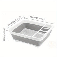 Collapsible Dish Drying Rack Foldable Dish Drainer Portable Kitchen Organizer
