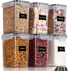 6 Pcs Airtight Food Storage Containers 54oz BPA-Free