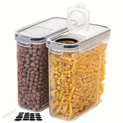 2Pcs Cereal Storage Container Set BPA Plastic Airtight Food Storage Containers