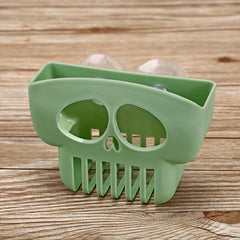Skull Sink Drain Basket Kitchen Faucet Sponge Storage Rack