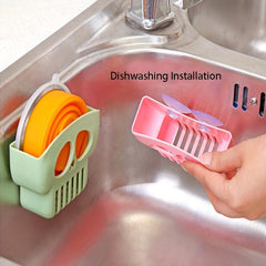 Skull Sink Drain Basket Kitchen Faucet Sponge Storage Rack