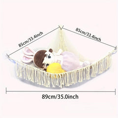 Triangular Toy Net Pocket Woven Tapestry Storage Hammock