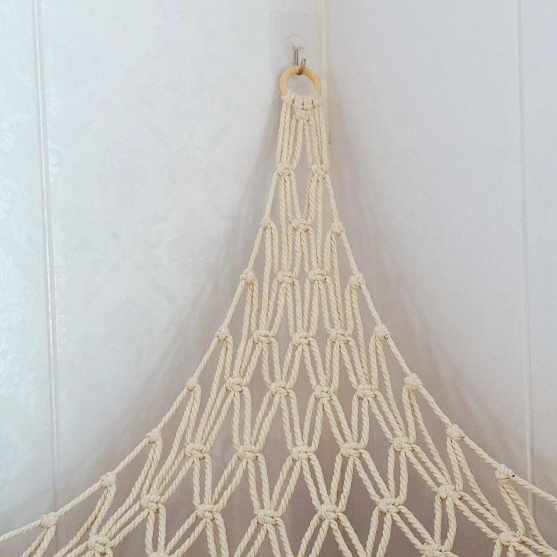 Triangular Toy Net Pocket Woven Tapestry Storage Hammock