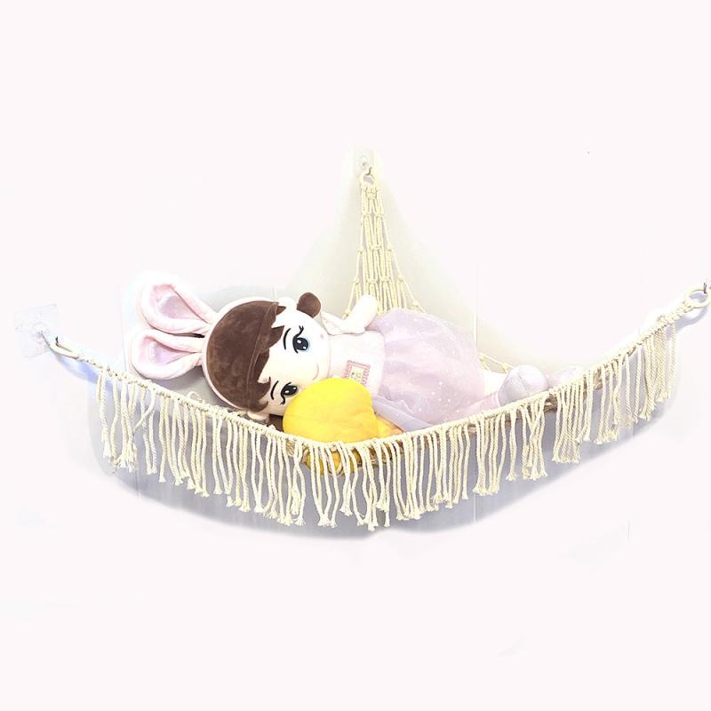 Triangular Toy Net Pocket Woven Tapestry Storage Hammock
