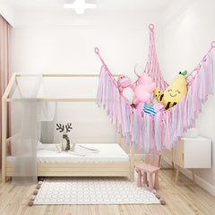 Triangle Toy Net Pocket Plush Toy Placement Hammock Net