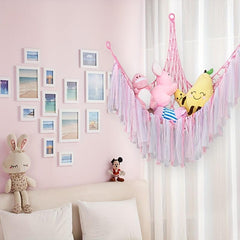 Triangle Toy Net Pocket Plush Toy Placement Hammock Net