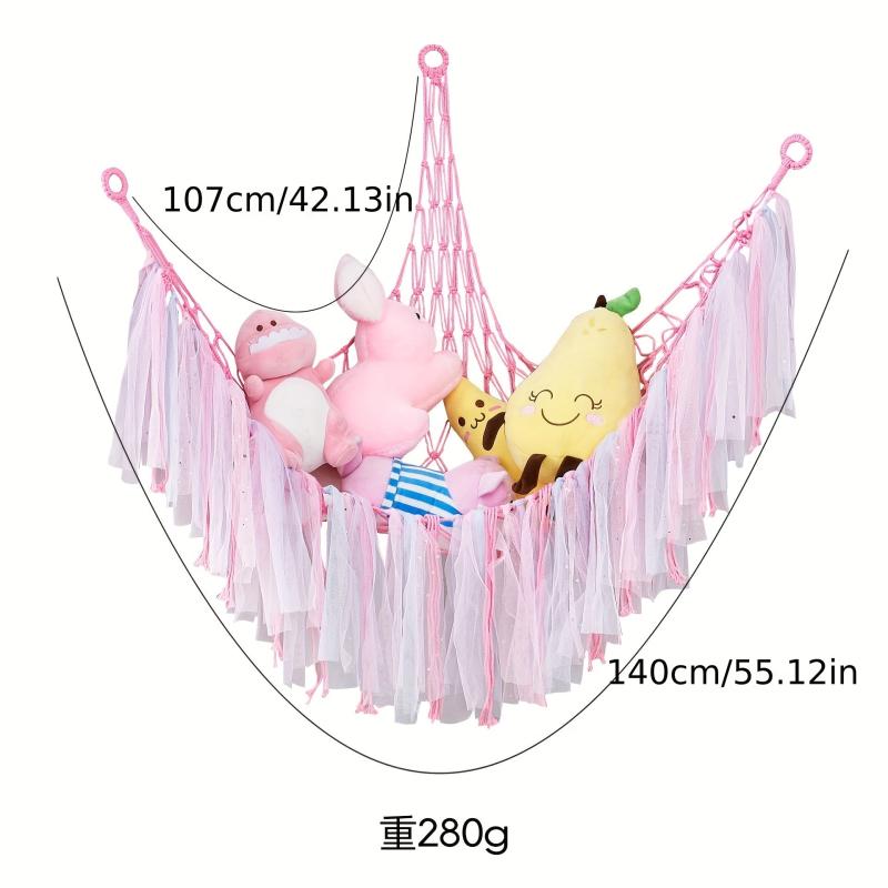 Triangle Toy Net Pocket Plush Toy Placement Hammock Net