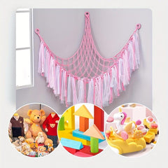 Triangle Toy Net Pocket Plush Toy Placement Hammock Net