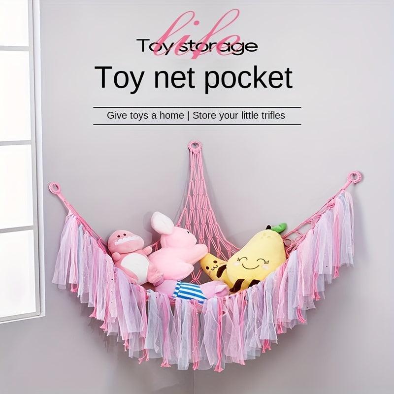 Triangle Toy Net Pocket Plush Toy Placement Hammock Net