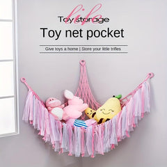 Triangle Toy Net Pocket Plush Toy Placement Hammock Net