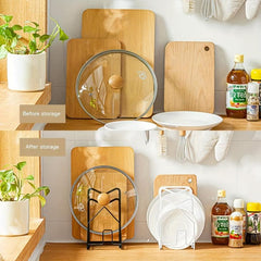 Pot Lid Organizer Kitchen Shelf Chopping Board Rack
