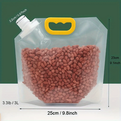 5pcs Spout Sealed Stand Up Food Storage Pouch Moisture Proof Transparent Bag