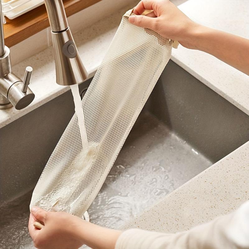 Wall-Mounted Plastic Bag Organizer for Onions Fruits Vegetables