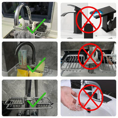 Sponge Rack Drain Rack Aluminum Kitchen Sink Storage Hanging Basket