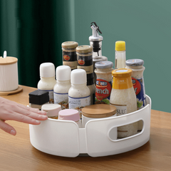 360 Rotating Spice Rack with Anti Skid Base - Kitchen Cabinet Storage