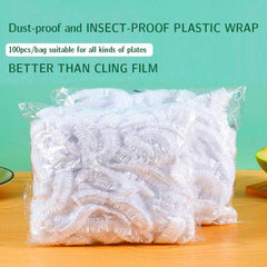 100pcs Disposable Food Storage Cover Bags Elastic Food Lids Kitchen Fresh