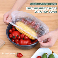 100pcs Disposable Food Storage Cover Bags Elastic Food Lids Kitchen Fresh
