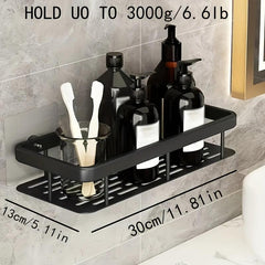 Rustproof Kitchen Caddy Shelf Organizer with Wall Mount Spice Rack
