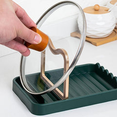 Fork Spatula and Pan Cover Rack for Kitchen Organization