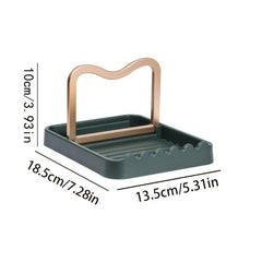 Fork Spatula and Pan Cover Rack for Kitchen Organization