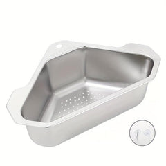 1pc Triangle Drain Basket Stainless Steel Sink Filter Kitchen Accessories