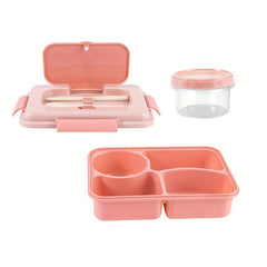 Double Layered Bento Box with Utensils & Bowl