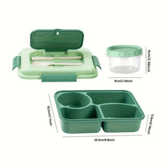 Double Layered Bento Box with Utensils & Bowl