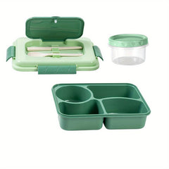 Double Layered Bento Box with Utensils & Bowl