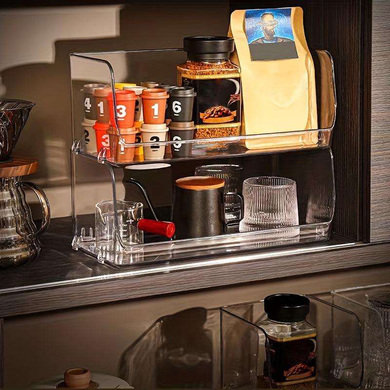 Transparent Storage Rack For Coffee Tea Bags Organizer