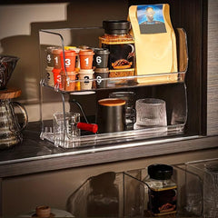 Transparent Storage Rack For Coffee Tea Bags Organizer