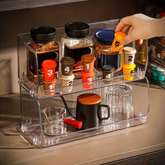 Transparent Storage Rack For Coffee Tea Bags Organizer