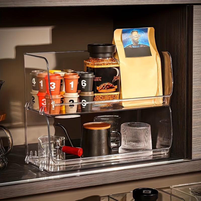 Transparent Storage Rack For Coffee Tea Bags Organizer