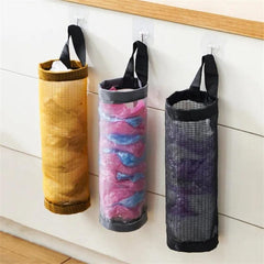 Nylon Grocery Bag Holder & Garbage Storage Pouch - Kitchen Organizer