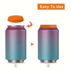 6pcs Silicone Soda Can Lids BPA Reusable Can Covers Stopper Protector