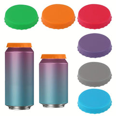 6pcs Silicone Soda Can Lids BPA Reusable Can Covers Stopper Protector
