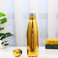 500ml Stainless Steel Water Bottle Double Wall Insulated Cola Shape Travel Sport