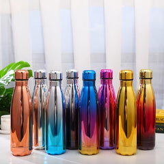 500ml Stainless Steel Water Bottle Double Wall Insulated Cola Shape Travel Sport
