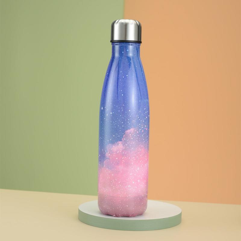 500ml Stainless Steel Water Bottle Double Wall Insulated Cola Shape Travel Sport