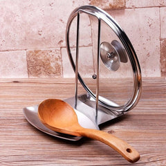Stainless Steel Pot Lid Rack Shelf with Drain Tray for Easy Pot Storage
