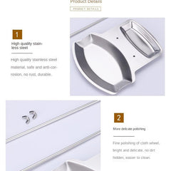 Stainless Steel Pot Lid Rack Shelf with Drain Tray for Easy Pot Storage