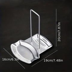 Stainless Steel Pot Lid Rack Shelf with Drain Tray for Easy Pot Storage
