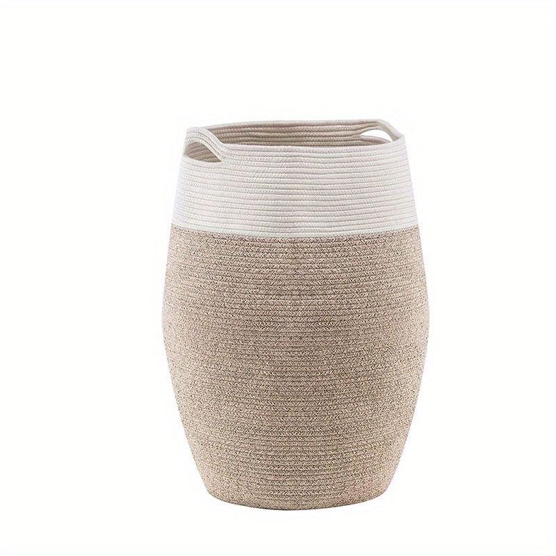 Large Cotton Rope Laundry Basket with Handle