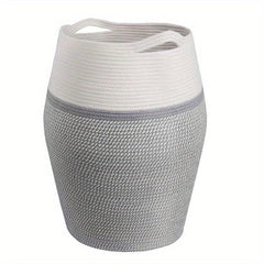 Large Cotton Rope Laundry Basket with Handle