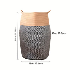 Large Cotton Rope Laundry Basket with Handle