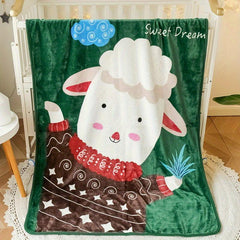 Animal Pattern Blanket - Soft and Cozy Thin Blanket for Home, Office, and Travel