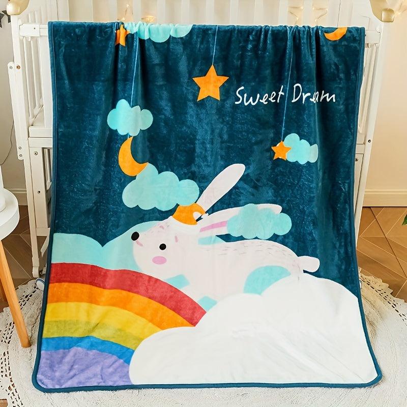 Animal Pattern Blanket - Soft and Cozy Thin Blanket for Home, Office, and Travel