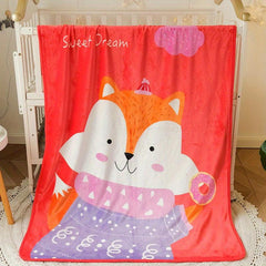 Animal Pattern Blanket - Soft and Cozy Thin Blanket for Home, Office, and Travel