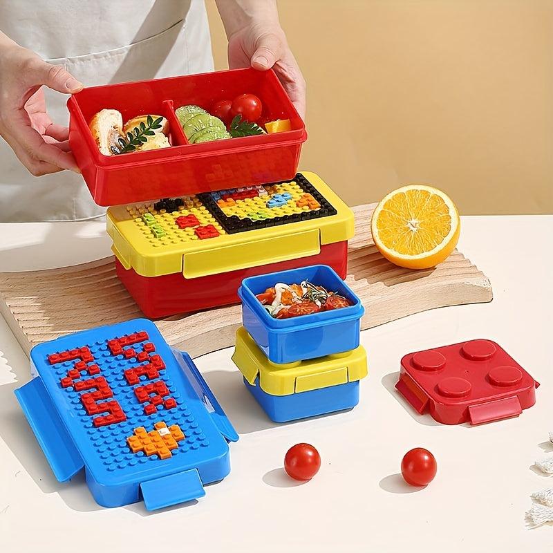 DIY Building Block Bento Lunch Box - Portable and Sealed