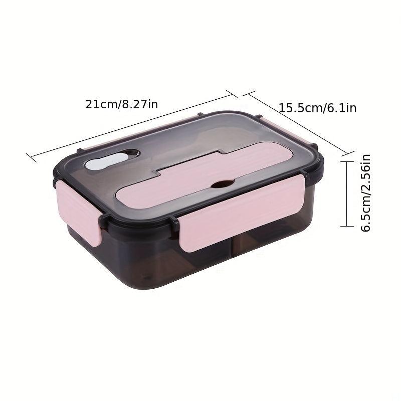 PP Insulated Lunch Box With Tableware For Office Workers Square