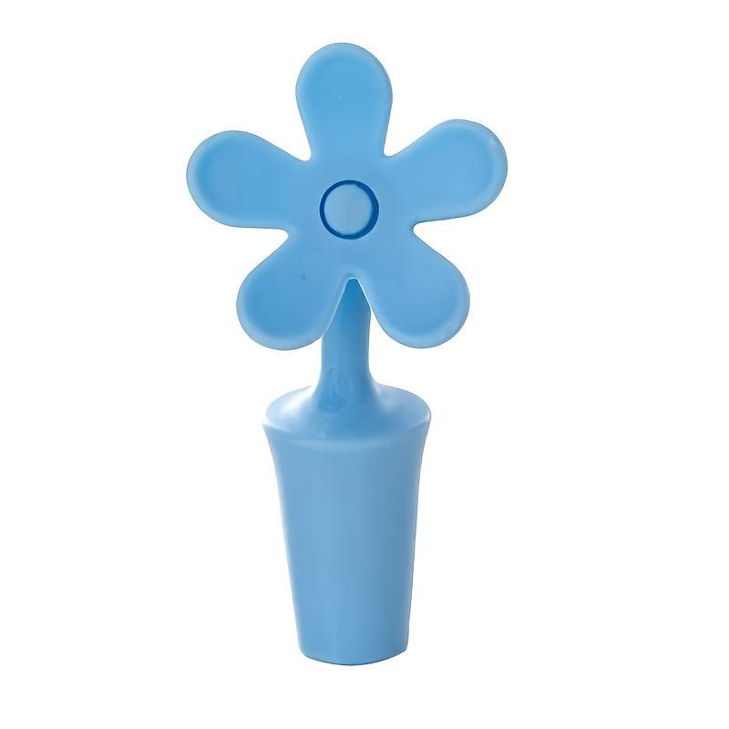 Flower Silicone Wine Stopper, Reusable Bottle Cork Plug